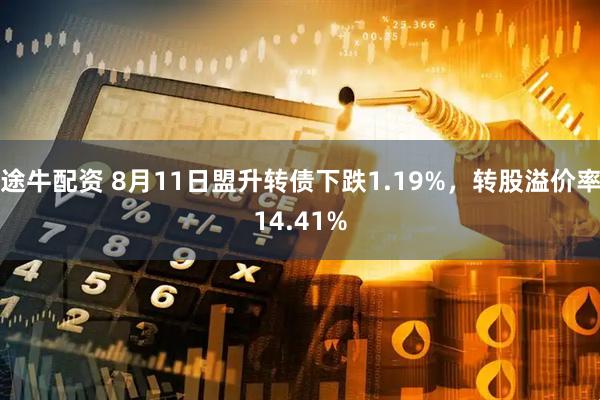 途牛配资 8月11日盟升转债下跌1.19%，转股溢价率14.41%